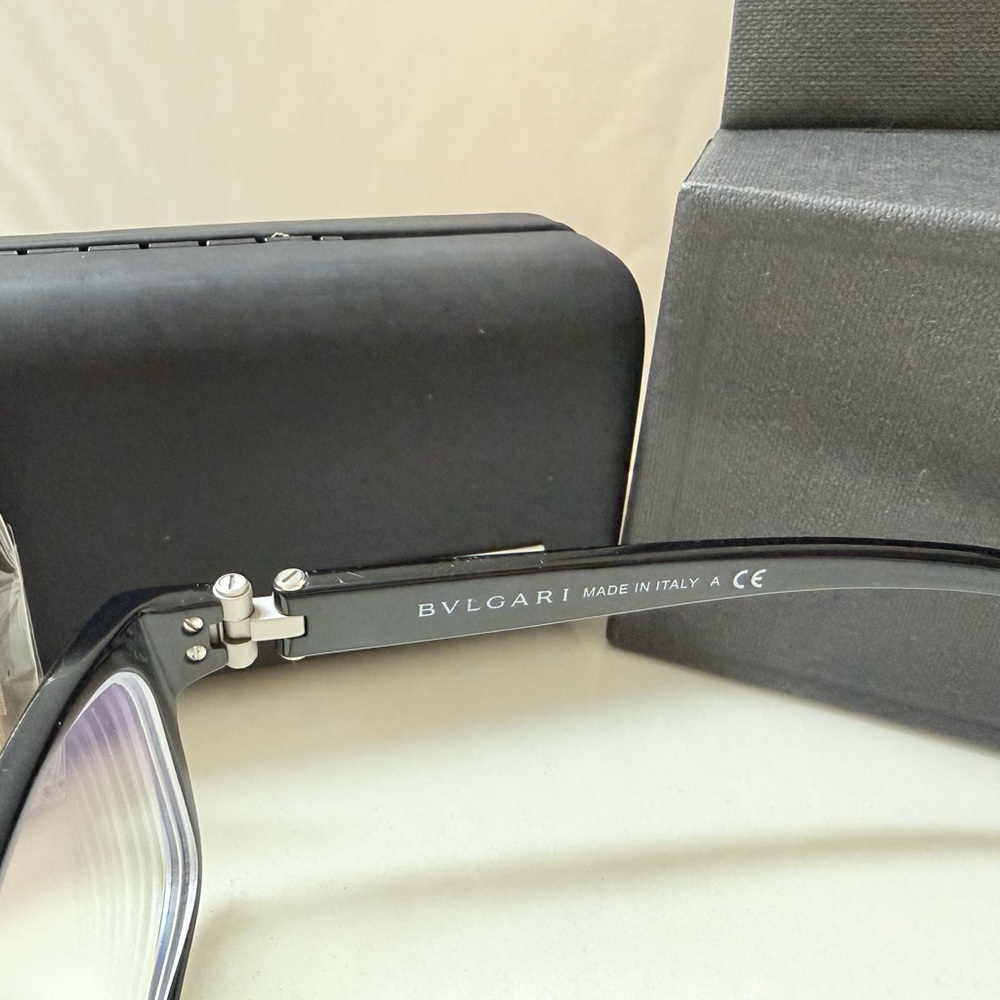 Bulgari Black Rectangular Eyeglass Frames - image 8